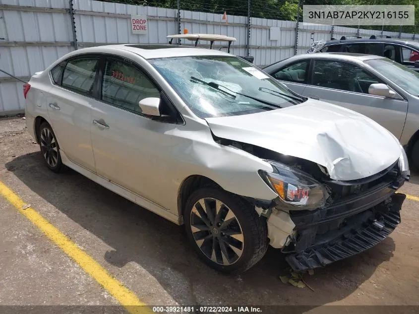 3N1AB7AP2KY216155 2019 Nissan Sentra Sr