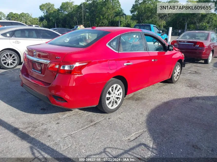 3N1AB7AP8KL609655 2019 Nissan Sentra Sv