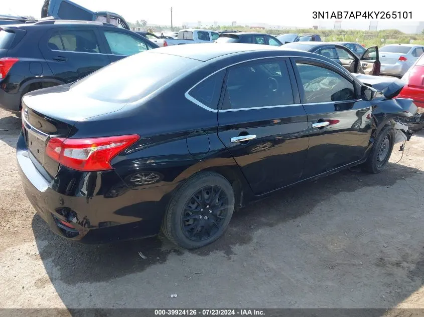 3N1AB7AP4KY265101 2019 Nissan Sentra S