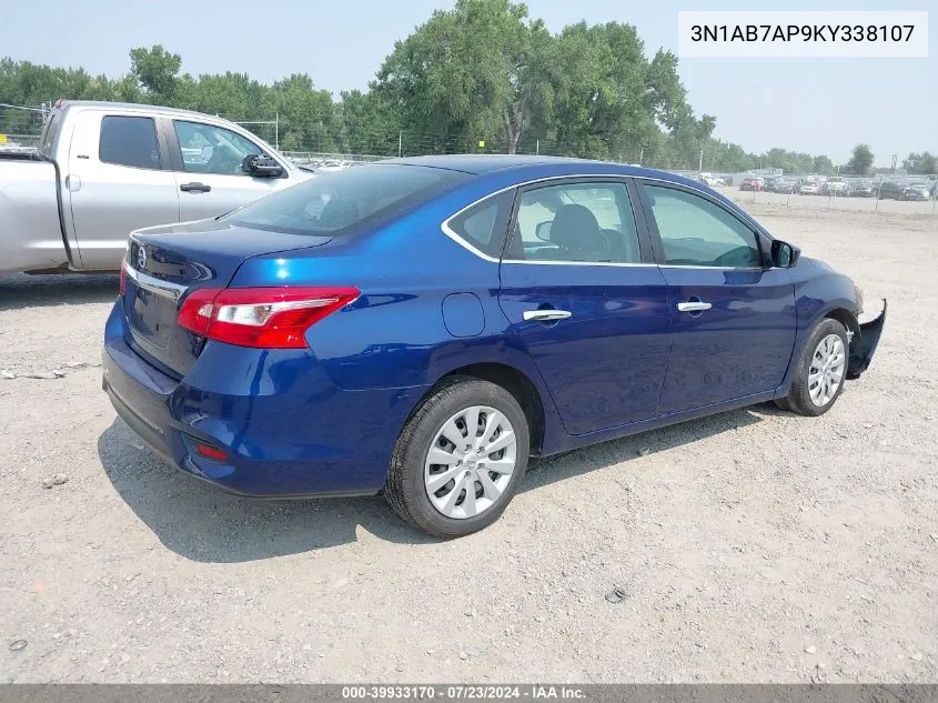 2019 Nissan Sentra S VIN: 3N1AB7AP9KY338107 Lot: 39933170