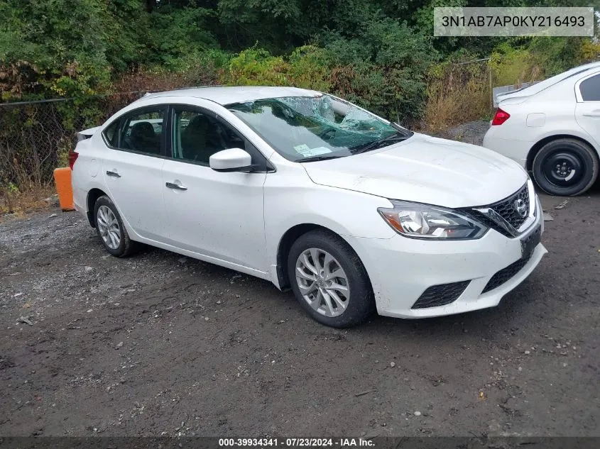 2019 Nissan Sentra Sv VIN: 3N1AB7AP0KY216493 Lot: 39934341