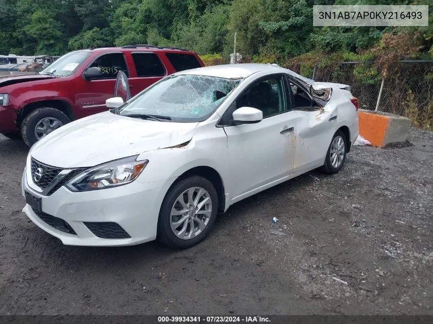 2019 Nissan Sentra Sv VIN: 3N1AB7AP0KY216493 Lot: 39934341