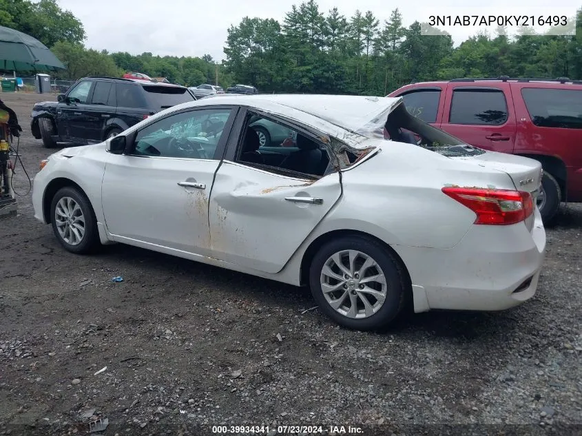 2019 Nissan Sentra Sv VIN: 3N1AB7AP0KY216493 Lot: 39934341