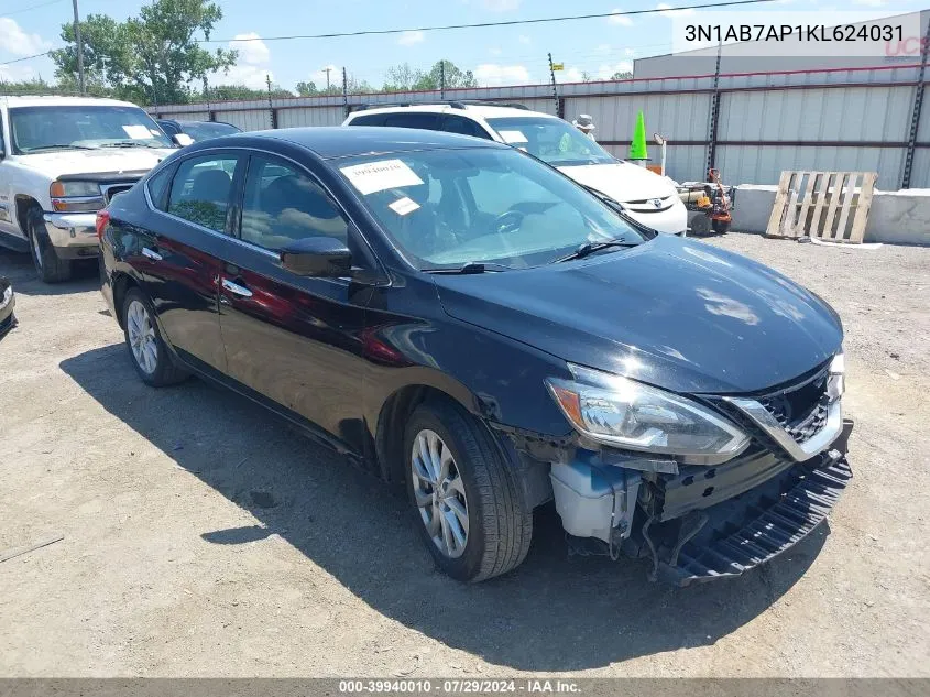 3N1AB7AP1KL624031 2019 Nissan Sentra Sv