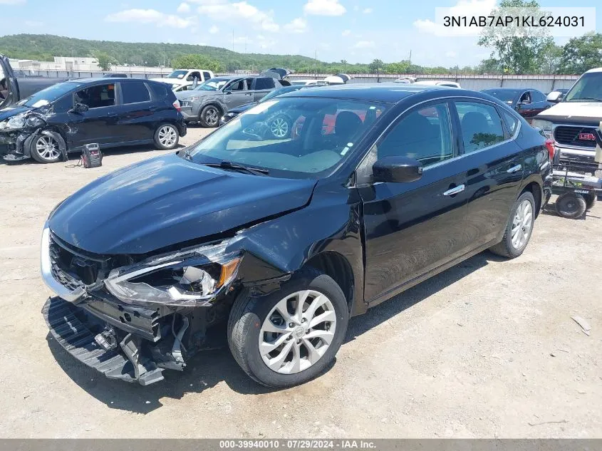 3N1AB7AP1KL624031 2019 Nissan Sentra Sv