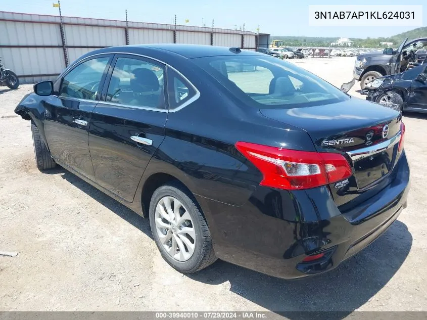 3N1AB7AP1KL624031 2019 Nissan Sentra Sv