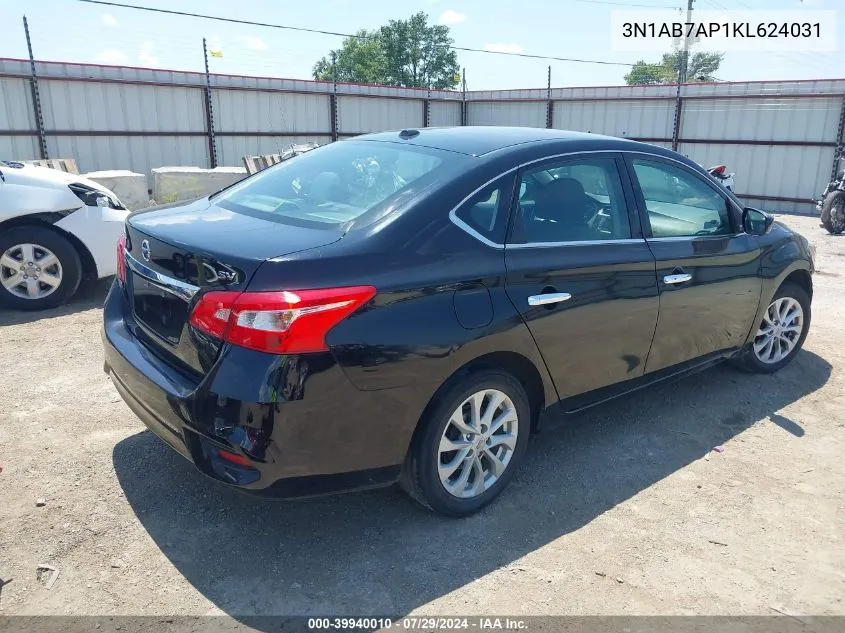 3N1AB7AP1KL624031 2019 Nissan Sentra Sv