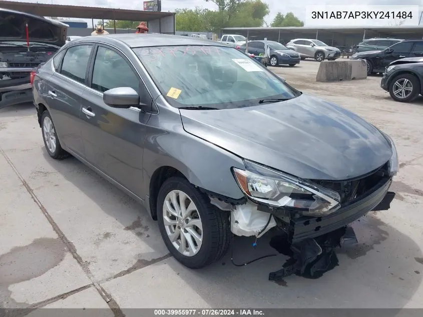 2019 Nissan Sentra S VIN: 3N1AB7AP3KY241484 Lot: 39955977