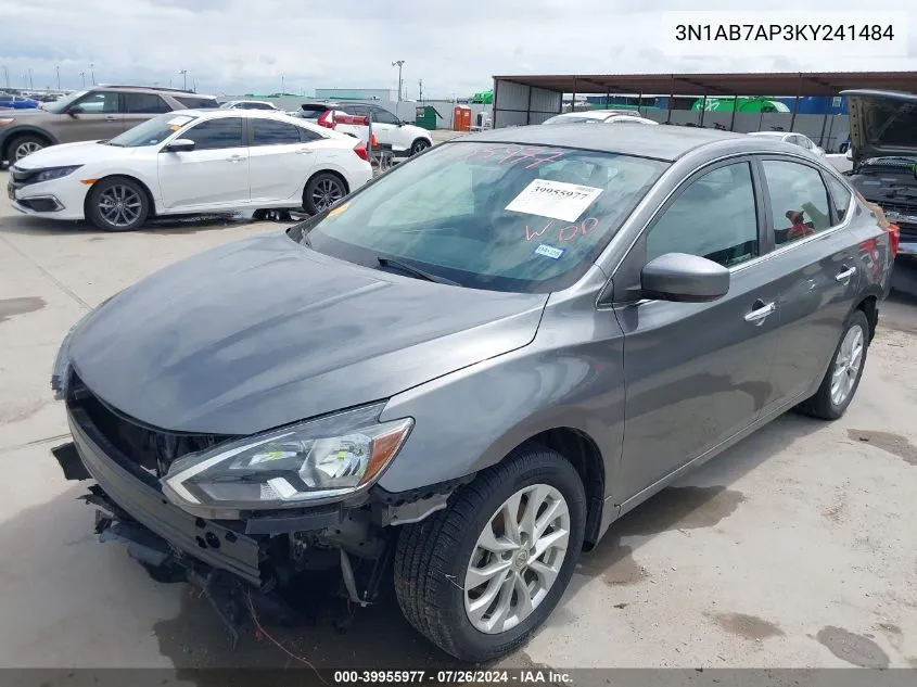 3N1AB7AP3KY241484 2019 Nissan Sentra S