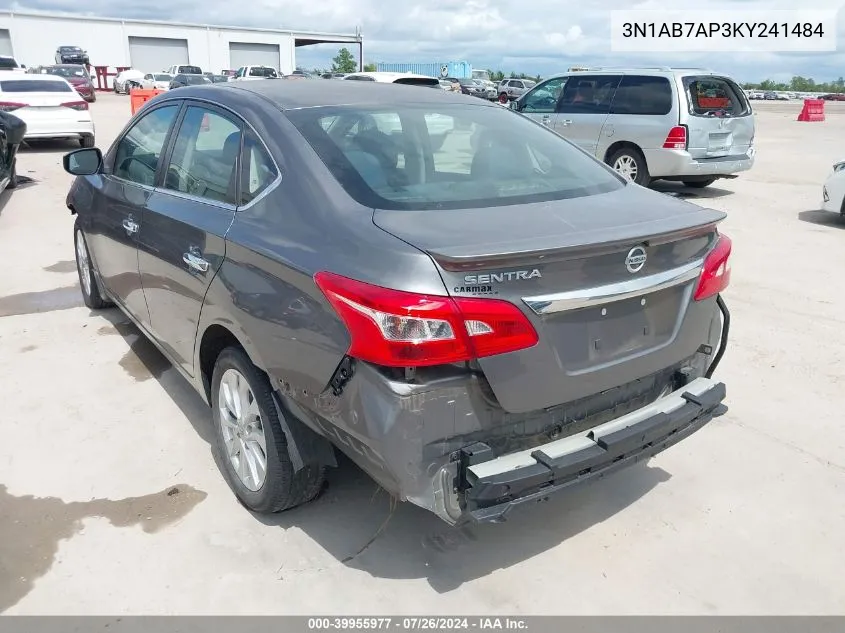 3N1AB7AP3KY241484 2019 Nissan Sentra S