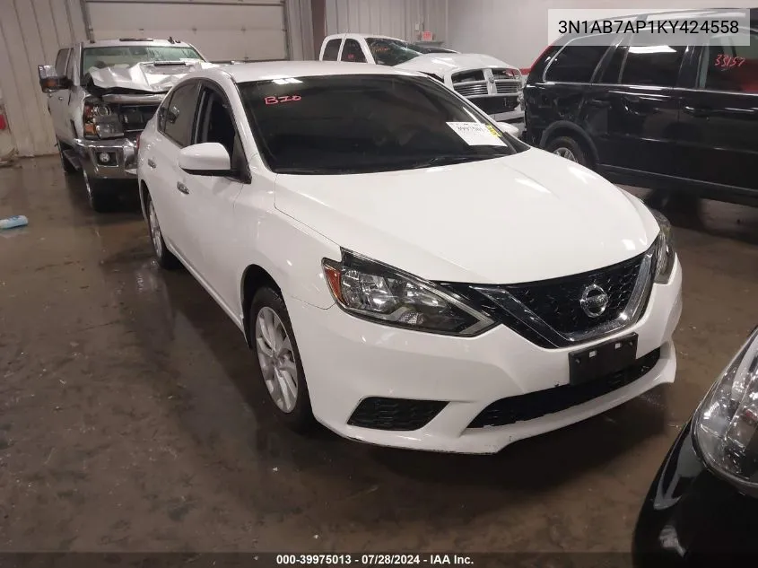 3N1AB7AP1KY424558 2019 Nissan Sentra Sv