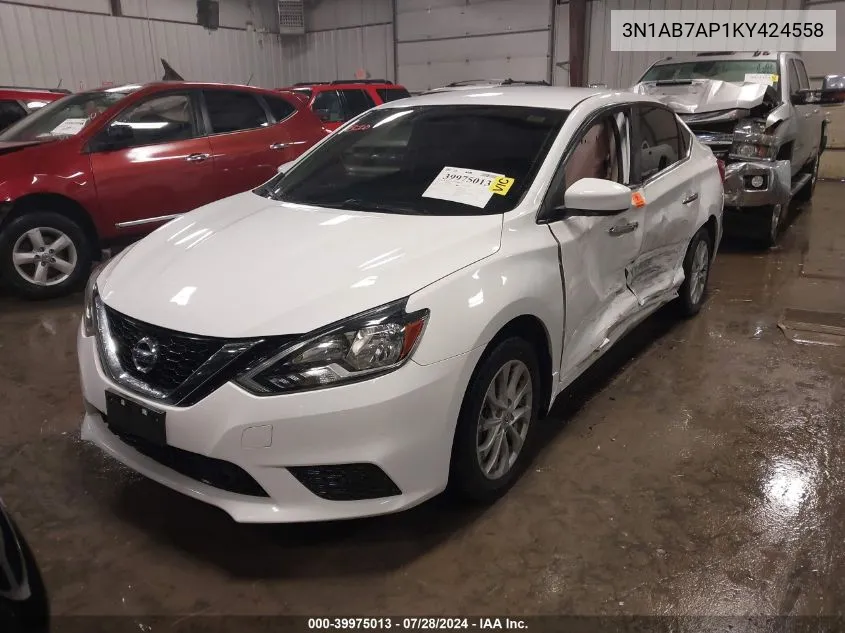 2019 Nissan Sentra Sv VIN: 3N1AB7AP1KY424558 Lot: 39975013