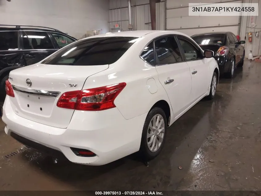 3N1AB7AP1KY424558 2019 Nissan Sentra Sv