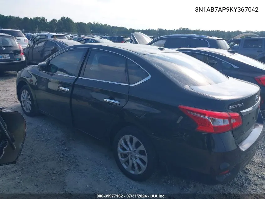 3N1AB7AP9KY367042 2019 Nissan Sentra Sv