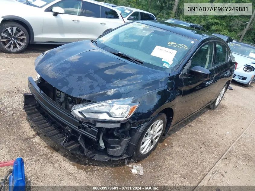 2019 Nissan Sentra Sv VIN: 3N1AB7AP9KY249881 Lot: 39979601