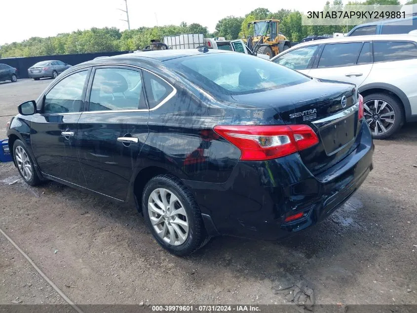 3N1AB7AP9KY249881 2019 Nissan Sentra Sv