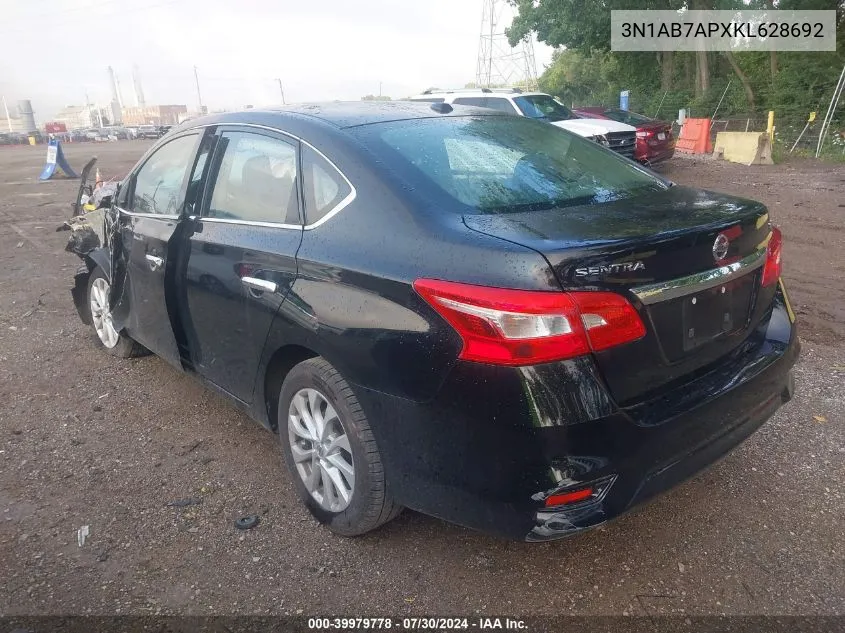 3N1AB7APXKL628692 2019 Nissan Sentra Sv