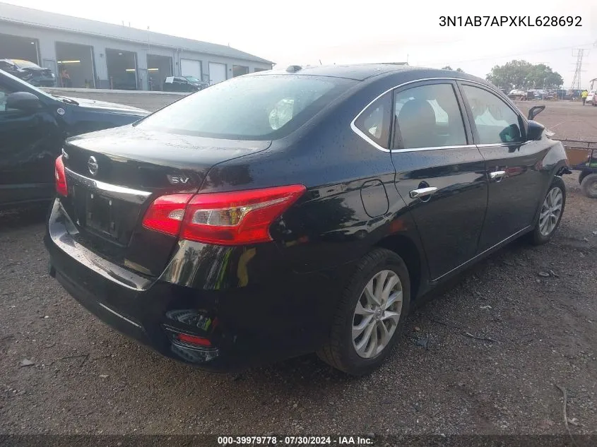 2019 Nissan Sentra Sv VIN: 3N1AB7APXKL628692 Lot: 39979778