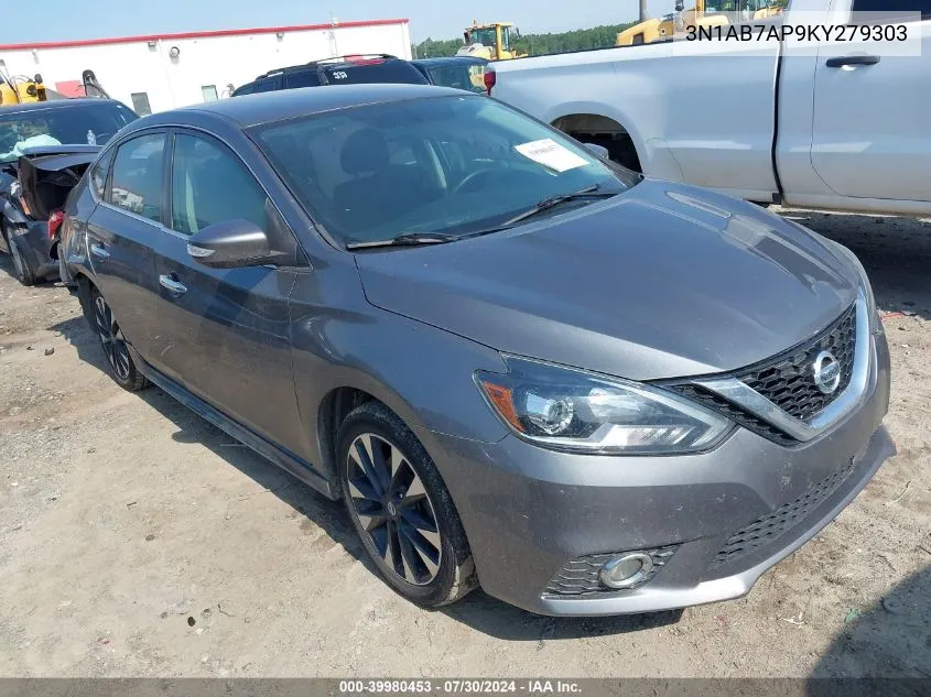 2019 Nissan Sentra Sr VIN: 3N1AB7AP9KY279303 Lot: 39980453