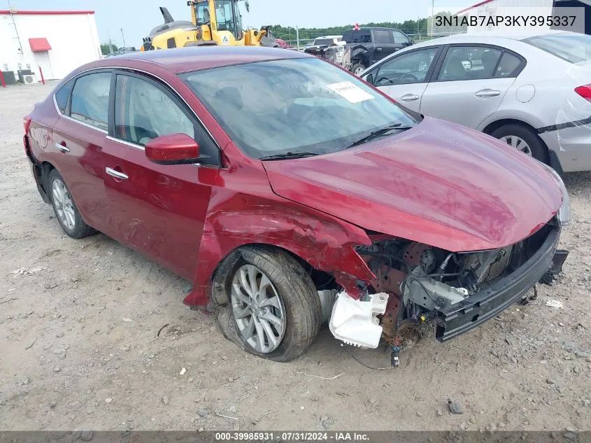 3N1AB7AP3KY395337 2019 Nissan Sentra Sv