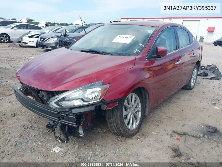 3N1AB7AP3KY395337 2019 Nissan Sentra Sv