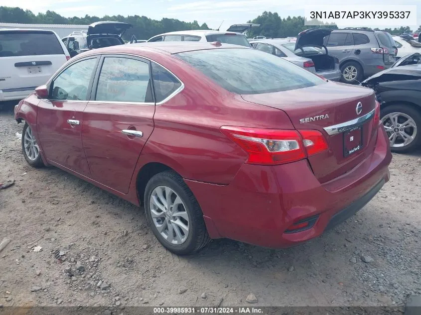 3N1AB7AP3KY395337 2019 Nissan Sentra Sv