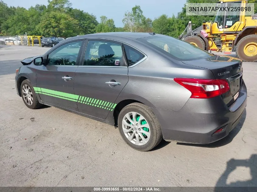 3N1AB7APXKY259898 2019 Nissan Sentra S/Sv/Sr/Sl