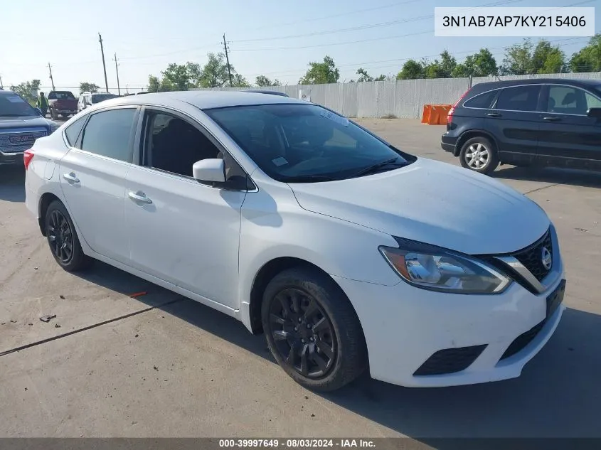 3N1AB7AP7KY215406 2019 Nissan Sentra S