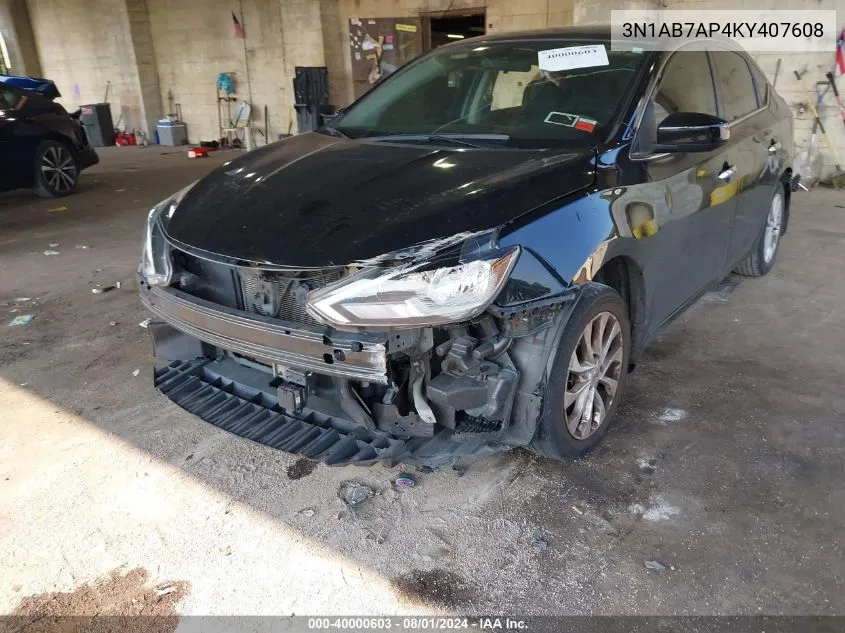 3N1AB7AP4KY407608 2019 Nissan Sentra Sv