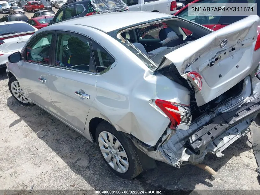 3N1AB7AP4KY341674 2019 Nissan Sentra S