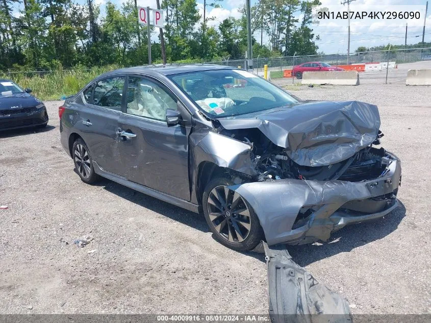 2019 Nissan Sentra Sr VIN: 3N1AB7AP4KY296090 Lot: 40009916