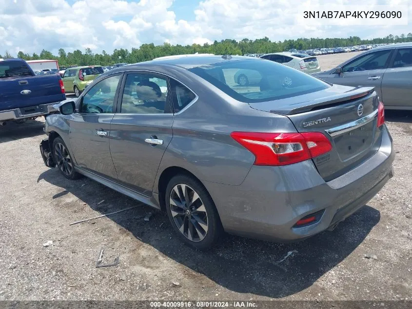 2019 Nissan Sentra Sr VIN: 3N1AB7AP4KY296090 Lot: 40009916