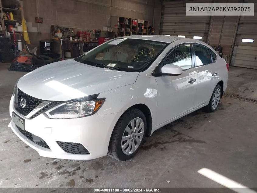 3N1AB7AP6KY392075 2019 Nissan Sentra S