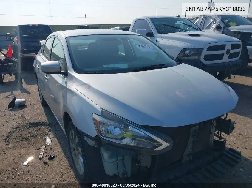 3N1AB7AP5KY318033 2019 Nissan Sentra S/Sv/Sr/Sl