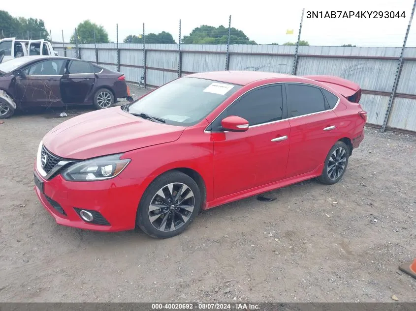 2019 Nissan Sentra Sr VIN: 3N1AB7AP4KY293044 Lot: 40020692