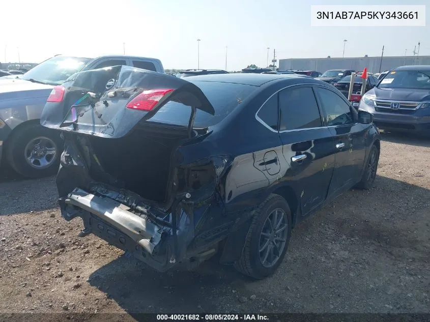 3N1AB7AP5KY343661 2019 Nissan Sentra S