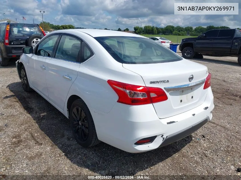 3N1AB7AP0KY269971 2019 Nissan Sentra S