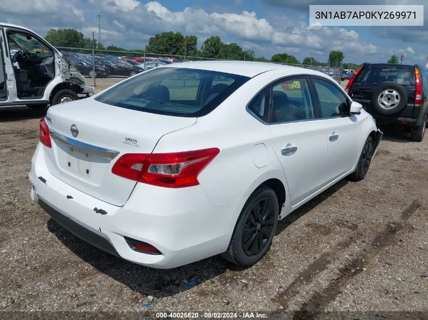 2019 Nissan Sentra S VIN: 3N1AB7AP0KY269971 Lot: 40025820