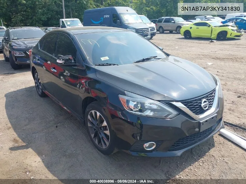 2019 Nissan Sentra Sr VIN: 3N1AB7AP3KY341830 Lot: 40038996