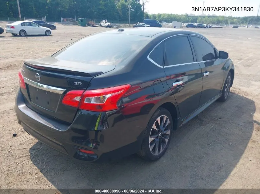 2019 Nissan Sentra Sr VIN: 3N1AB7AP3KY341830 Lot: 40038996