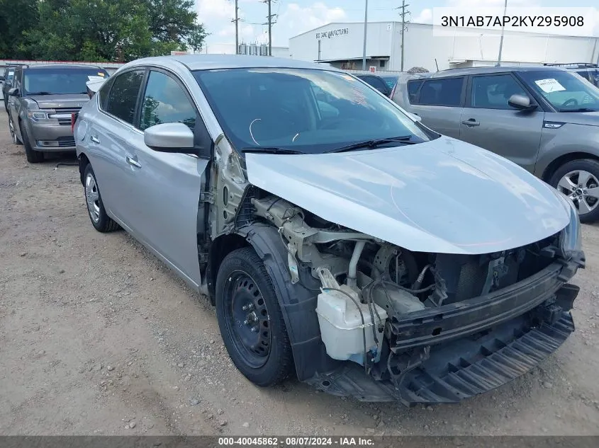 2019 Nissan Sentra S VIN: 3N1AB7AP2KY295908 Lot: 40045862