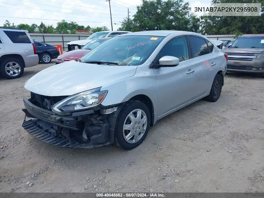 3N1AB7AP2KY295908 2019 Nissan Sentra S