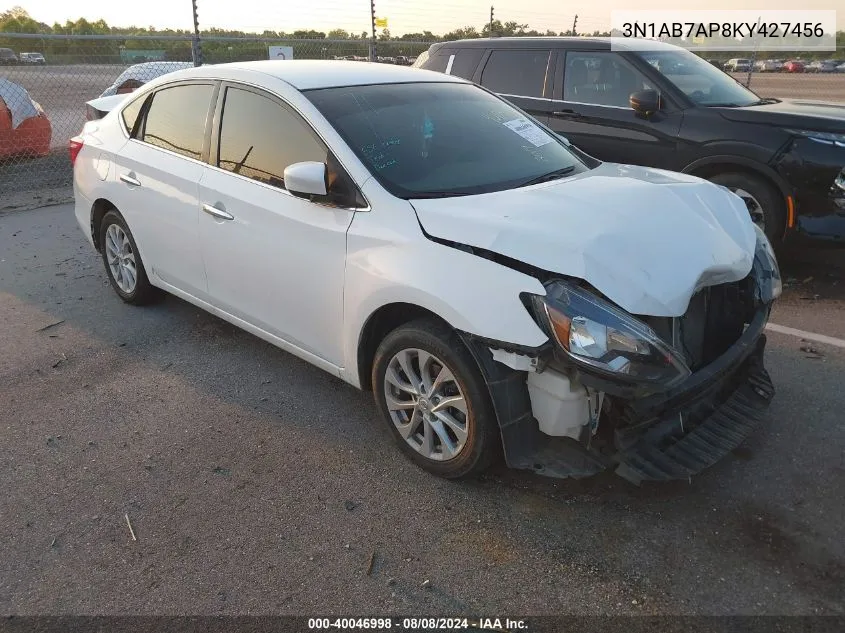 3N1AB7AP8KY427456 2019 Nissan Sentra Sv