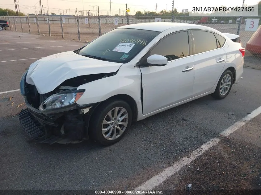 3N1AB7AP8KY427456 2019 Nissan Sentra Sv