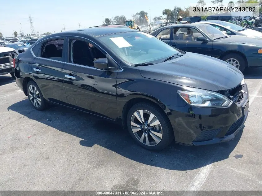 3N1AB7AP4KY243082 2019 Nissan Sentra Sv