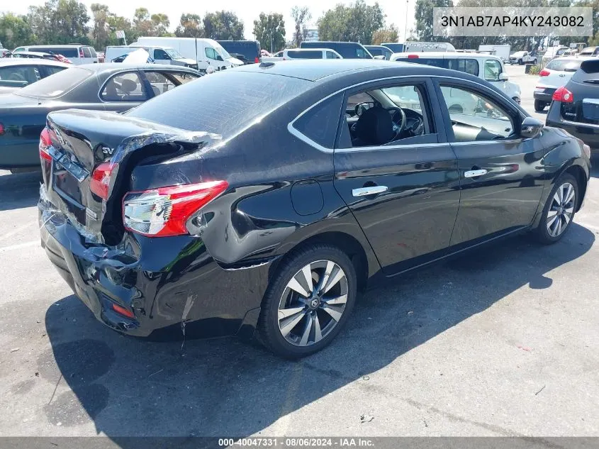 3N1AB7AP4KY243082 2019 Nissan Sentra Sv