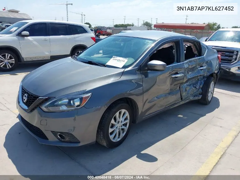 2019 Nissan Sentra Sv VIN: 3N1AB7AP7KL627452 Lot: 40048418