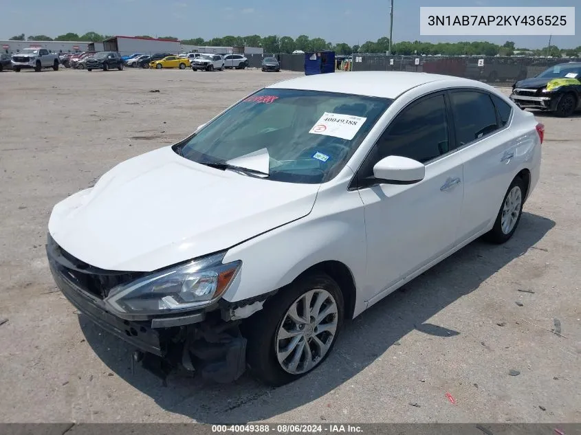 3N1AB7AP2KY436525 2019 Nissan Sentra Sv