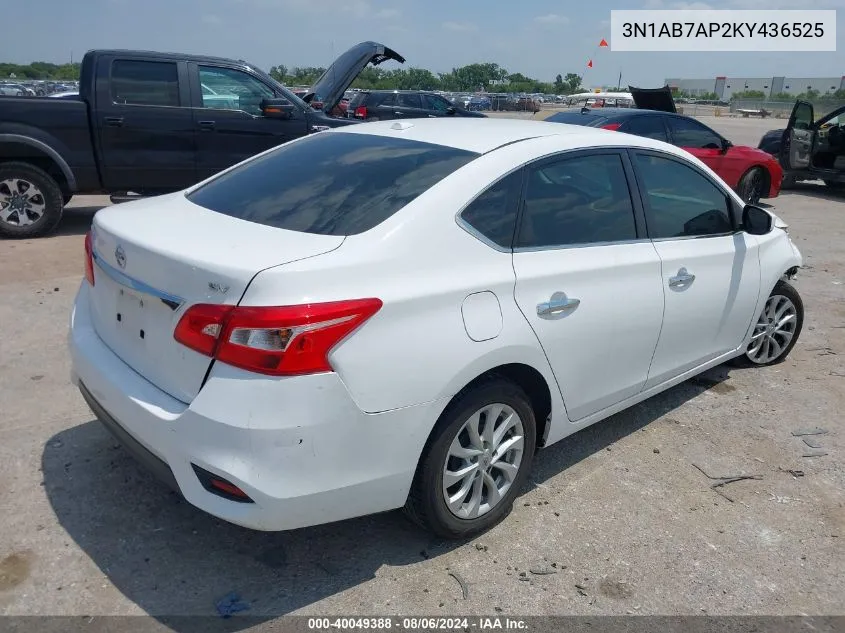 3N1AB7AP2KY436525 2019 Nissan Sentra Sv