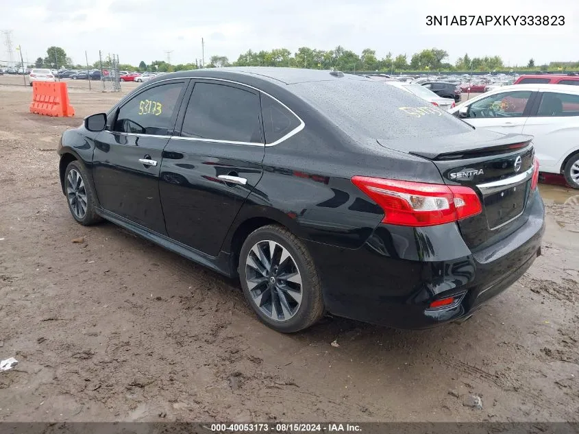 2019 Nissan Sentra Sr VIN: 3N1AB7APXKY333823 Lot: 40053173